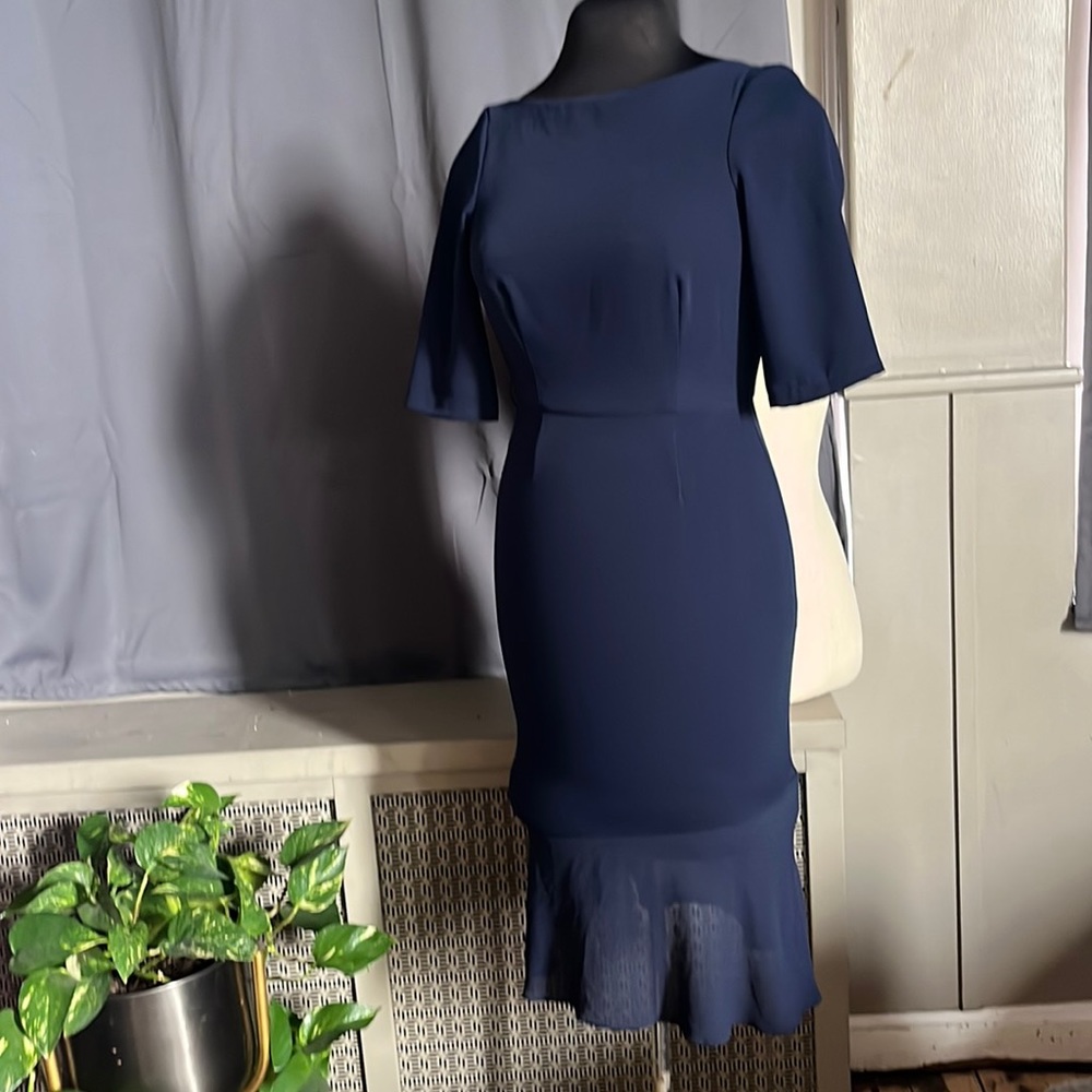 Navy blue Paperdolls pencil dress. Size 2